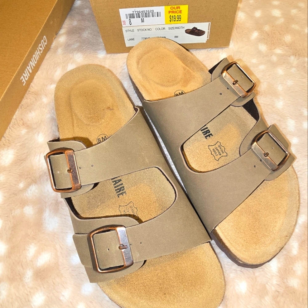 Cushionaire Sandals in Brown